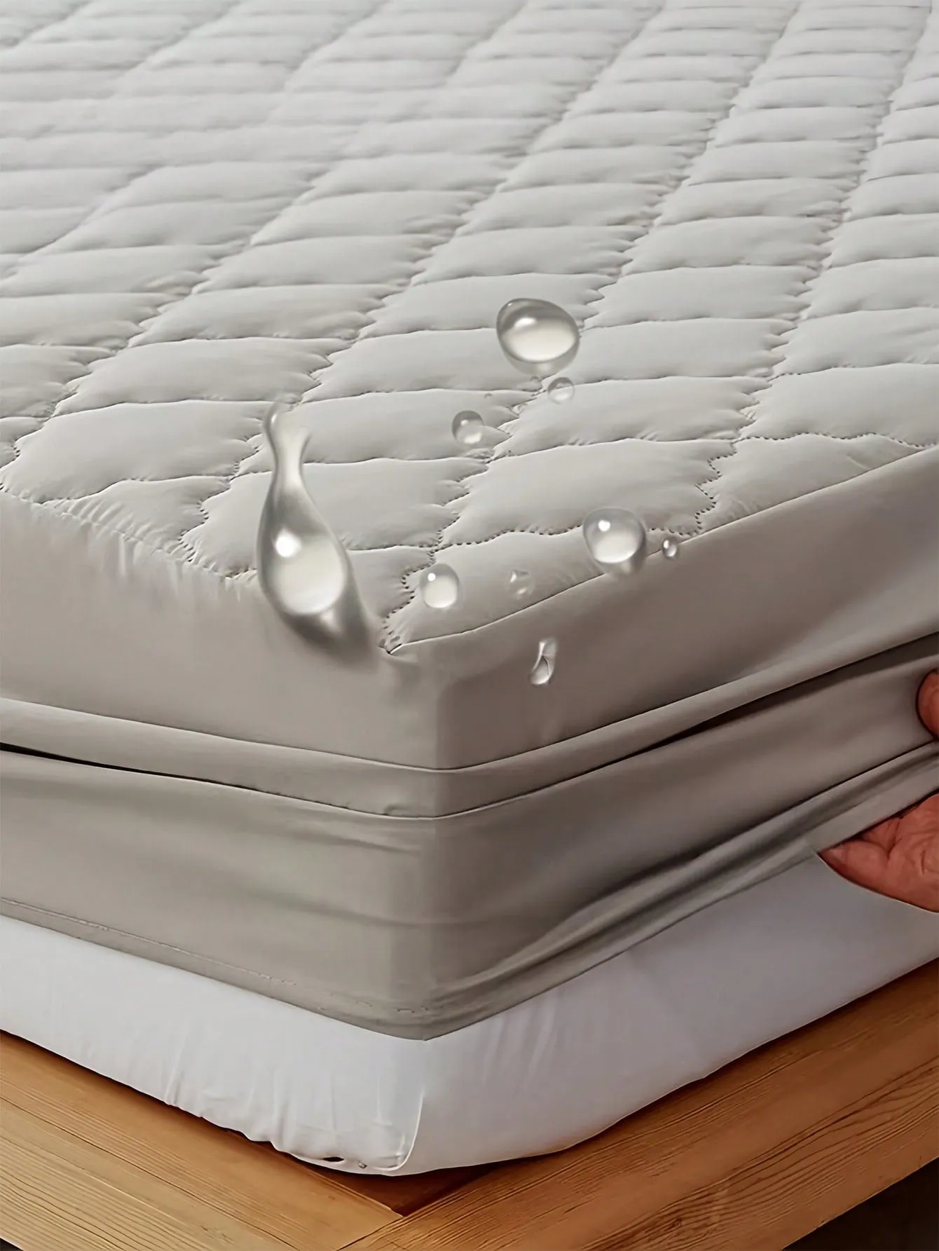 1pc Waterproof Mattress Protector For Baby Crib, Breathable & Machine Washable Bed Sheet Cover
