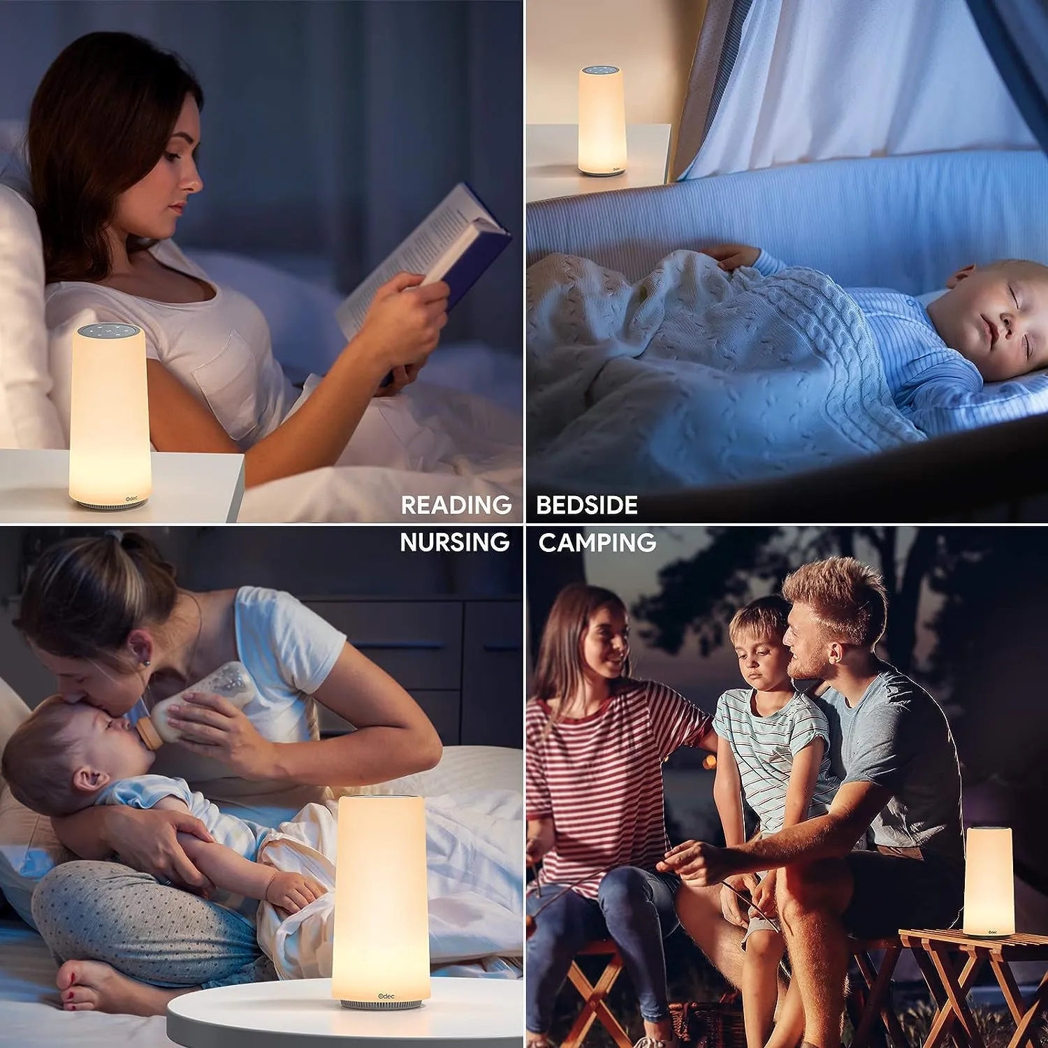 2-in-1 White Sound Machine & Dimmable Table Lamp with 24 Soothing Sounds   Touch Controls
