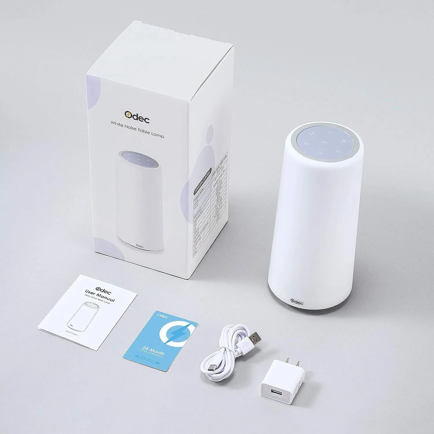 2-in-1 White Sound Machine & Dimmable Table Lamp with 24 Soothing Sounds   Touch Controls