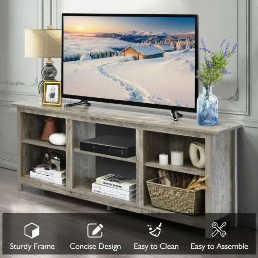 2-Tier Entertainment Media Console Center-Gray
