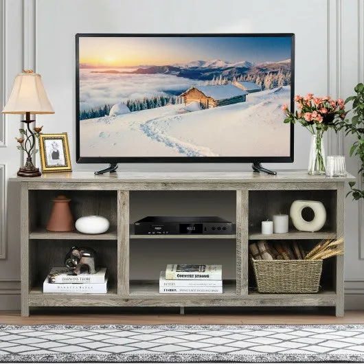 2-Tier Entertainment Media Console Center-Gray