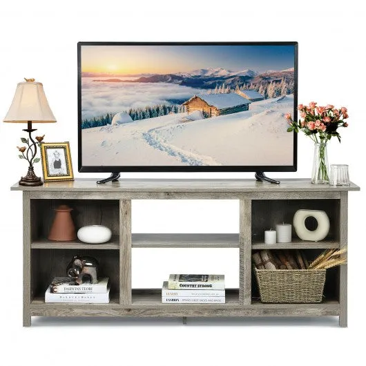 2-Tier Entertainment Media Console Center-Gray