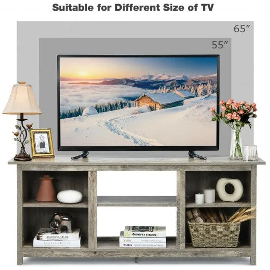 2-Tier Entertainment Media Console Center-Gray