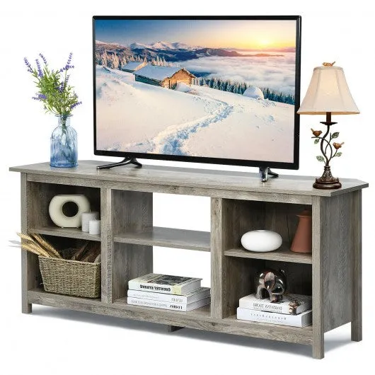 2-Tier Entertainment Media Console Center-Gray