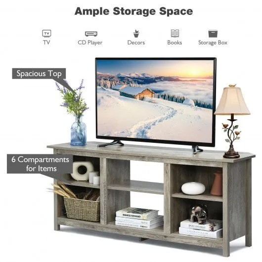 2-Tier Entertainment Media Console Center-Gray