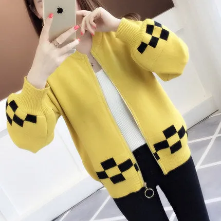 2018 autumn outfit sleeve knit cardigan
