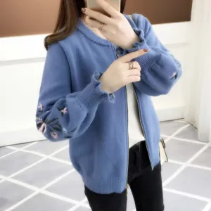 2018 autumn outfit sleeve knit cardigan