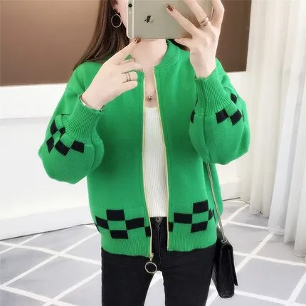 2018 autumn outfit sleeve knit cardigan