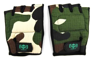 3Skull Soft Back Half Finger Gloves Woodland - Large