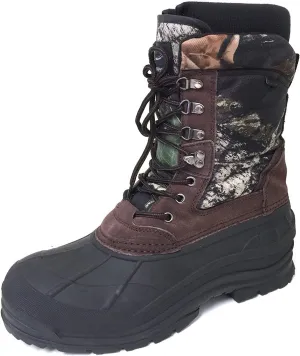 A10SB Men's Winter Boots Cold Weather 10" Waterproof Leather & Nylon Thermolite Insulated Snow Hunting Hiking Shoes