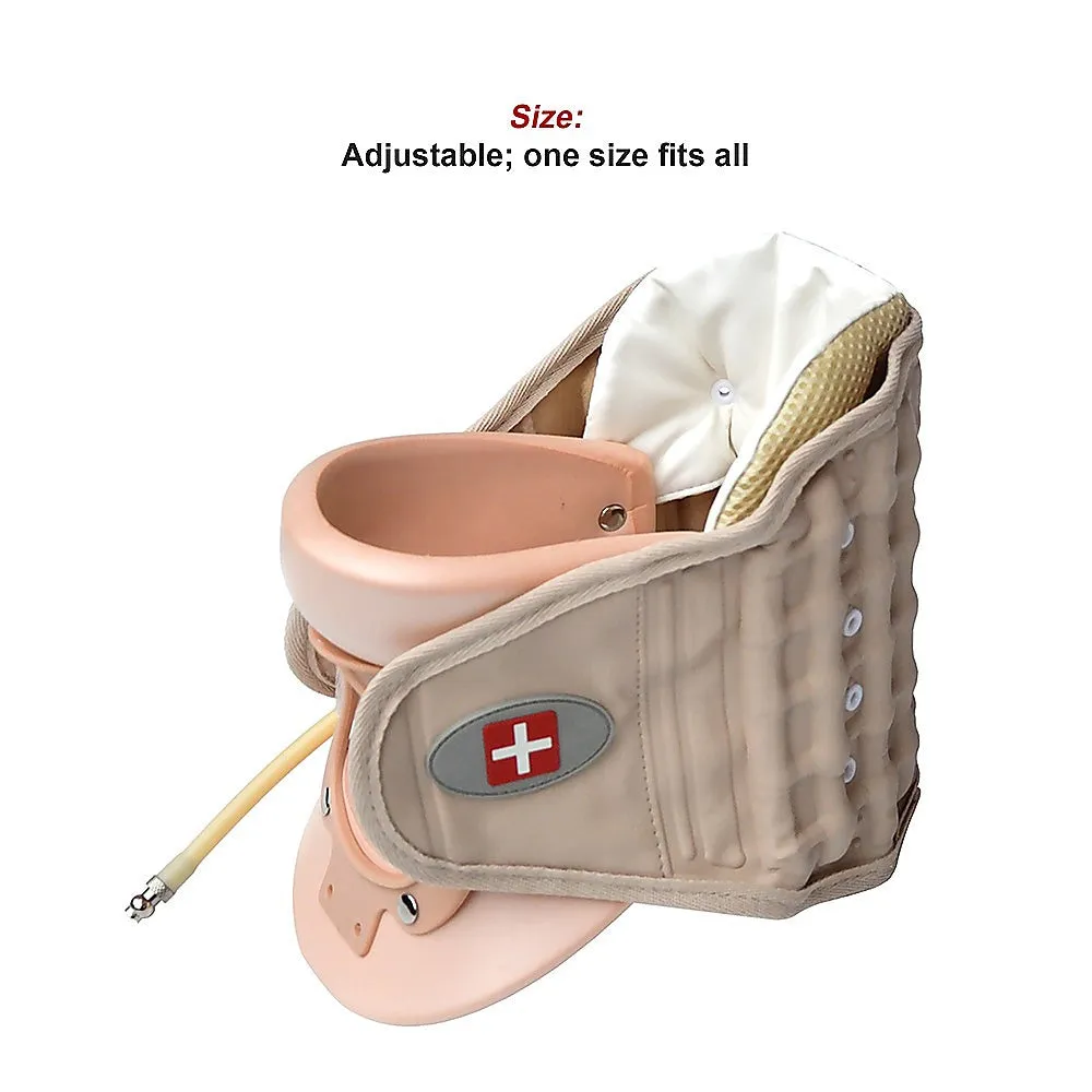 Adjustable Neck Traction Air Decompression Brace with Pump