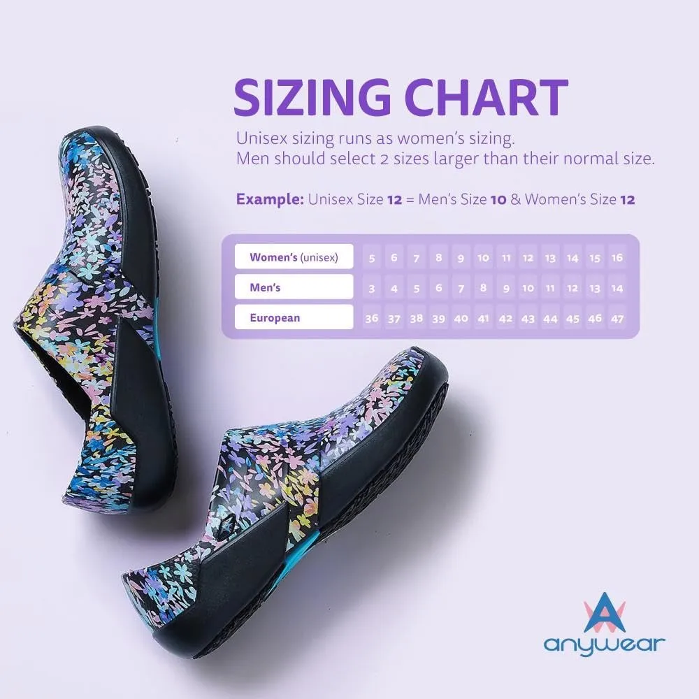 Anywear Journey Mens and Womens Clogs - Lightweight Waterproof Shoes with Superb EVA Cushioning for Gardening, Food Service, Medical Professionals