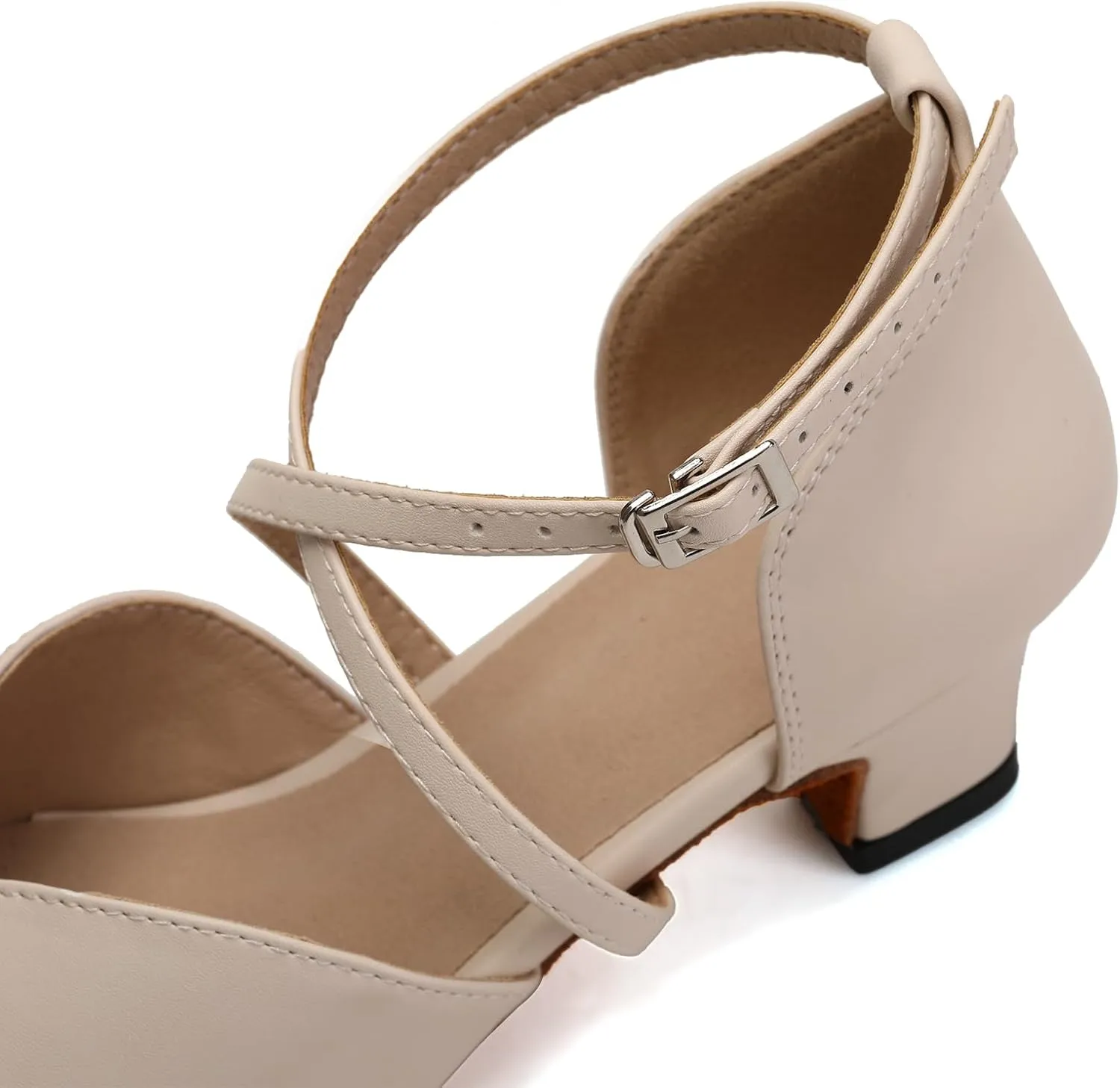 AOQUNFS Character Shoes for Women Tango Latin Salsa Shoes for Girls Ballroom Dancing Shoes,L666