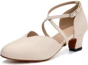 AOQUNFS Character Shoes for Women Tango Latin Salsa Shoes for Girls Ballroom Dancing Shoes,L666
