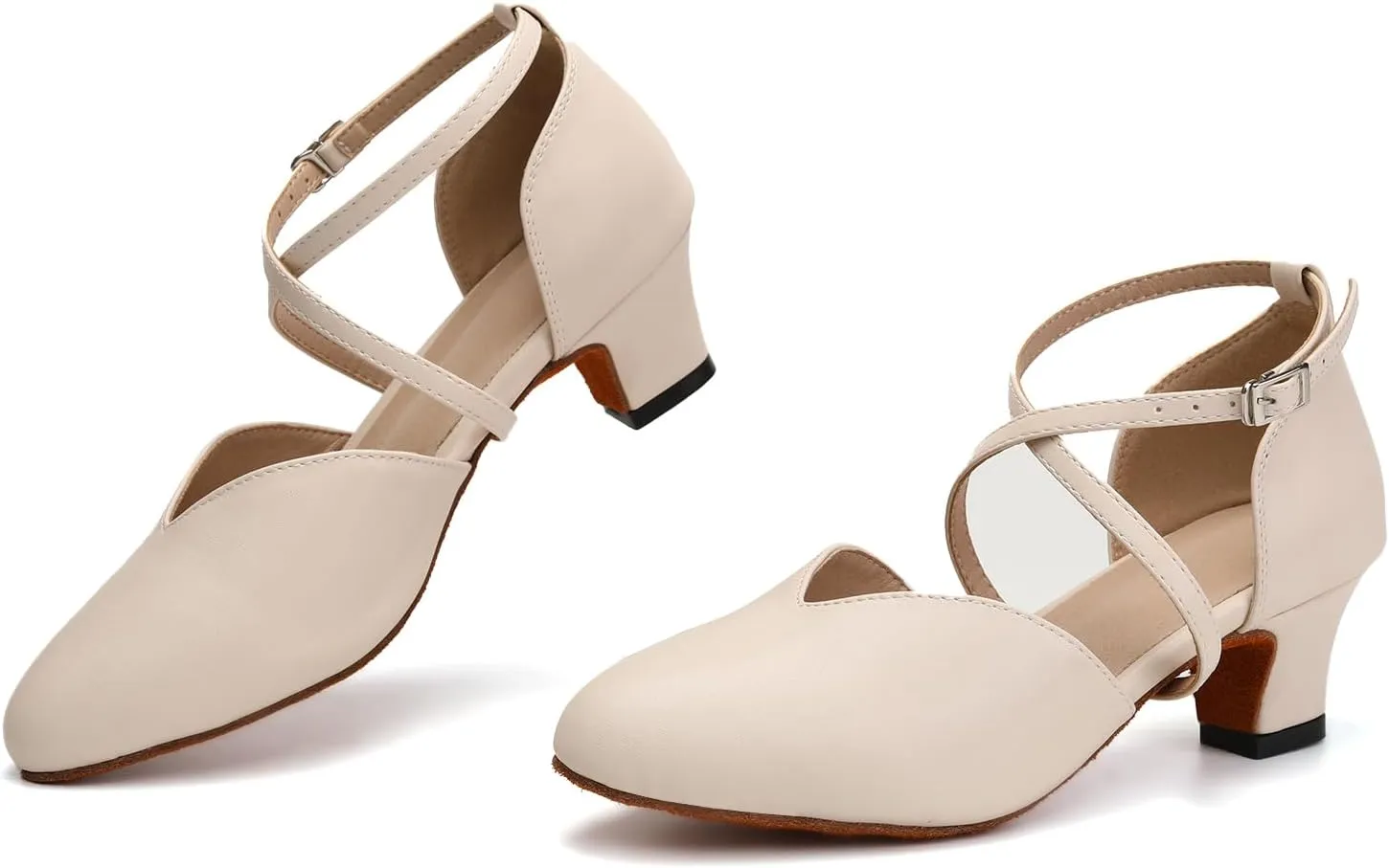 AOQUNFS Character Shoes for Women Tango Latin Salsa Shoes for Girls Ballroom Dancing Shoes,L666