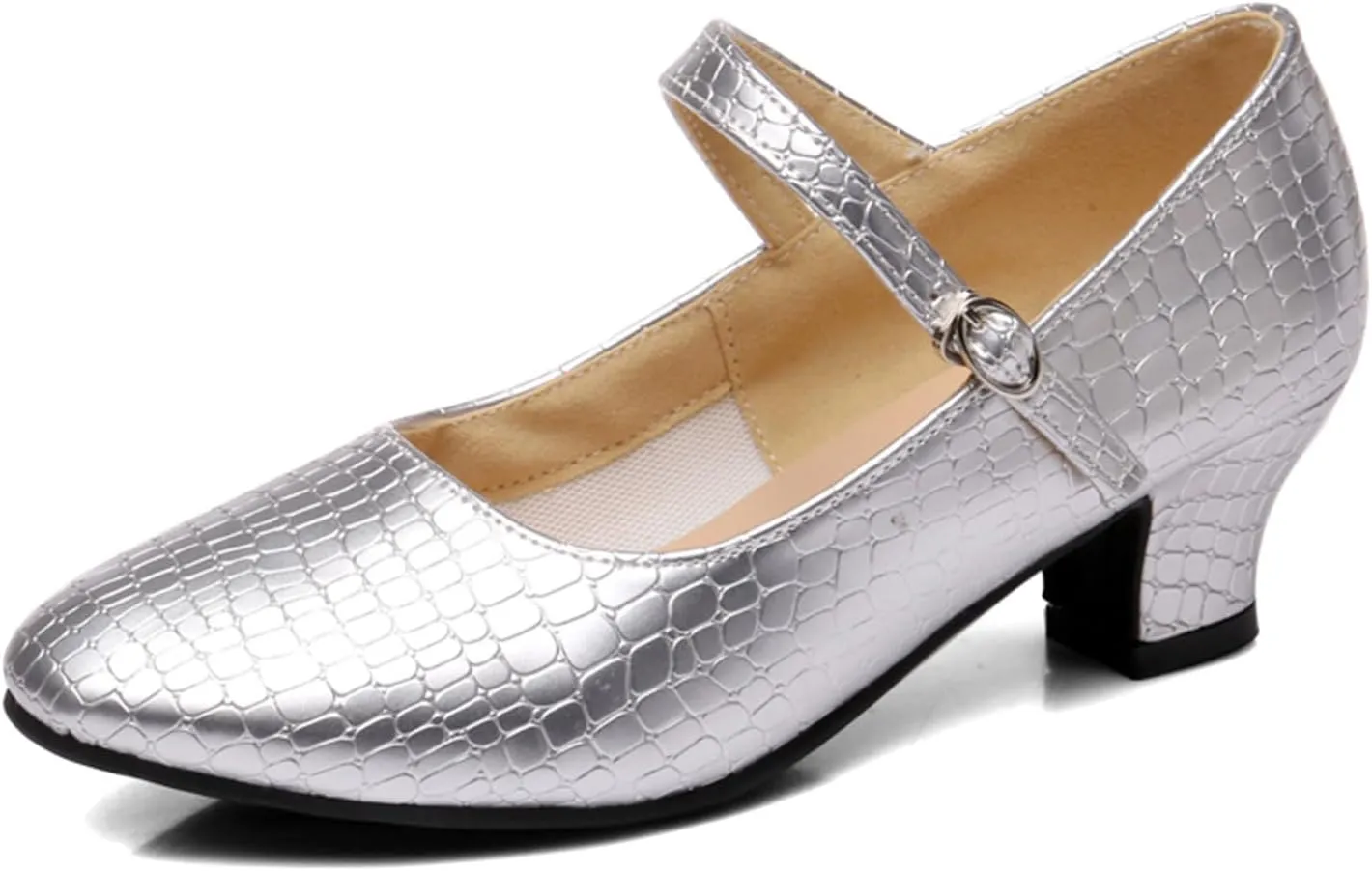 AOQUNFS Women'ss Ballroom Dance Shoes Women's Closed Toe Walts Salsa Latin Dance Shoes,CCZ-813