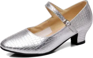 AOQUNFS Women'ss Ballroom Dance Shoes Women's Closed Toe Walts Salsa Latin Dance Shoes,CCZ-813