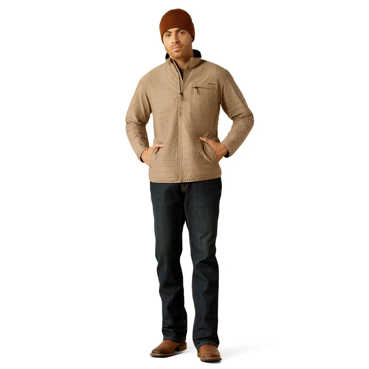 Ariat Men's Wylie Full Zip Jacket, Khaki