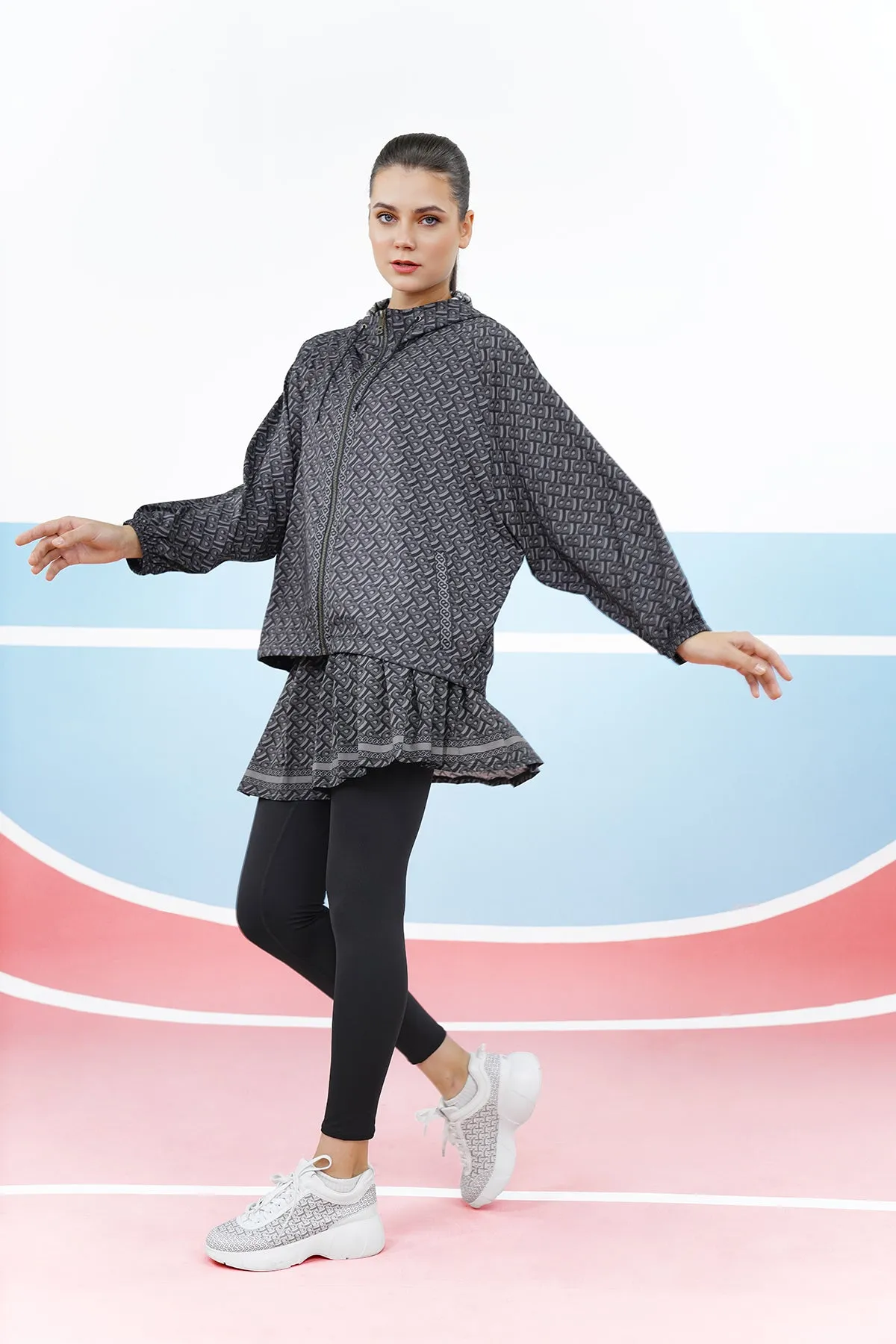 Athleisure Skirted Legging - Black