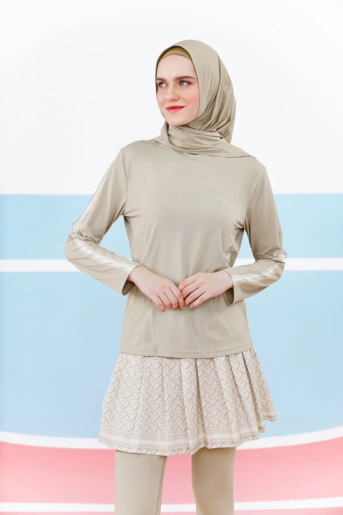 Athleisure Top - Beige