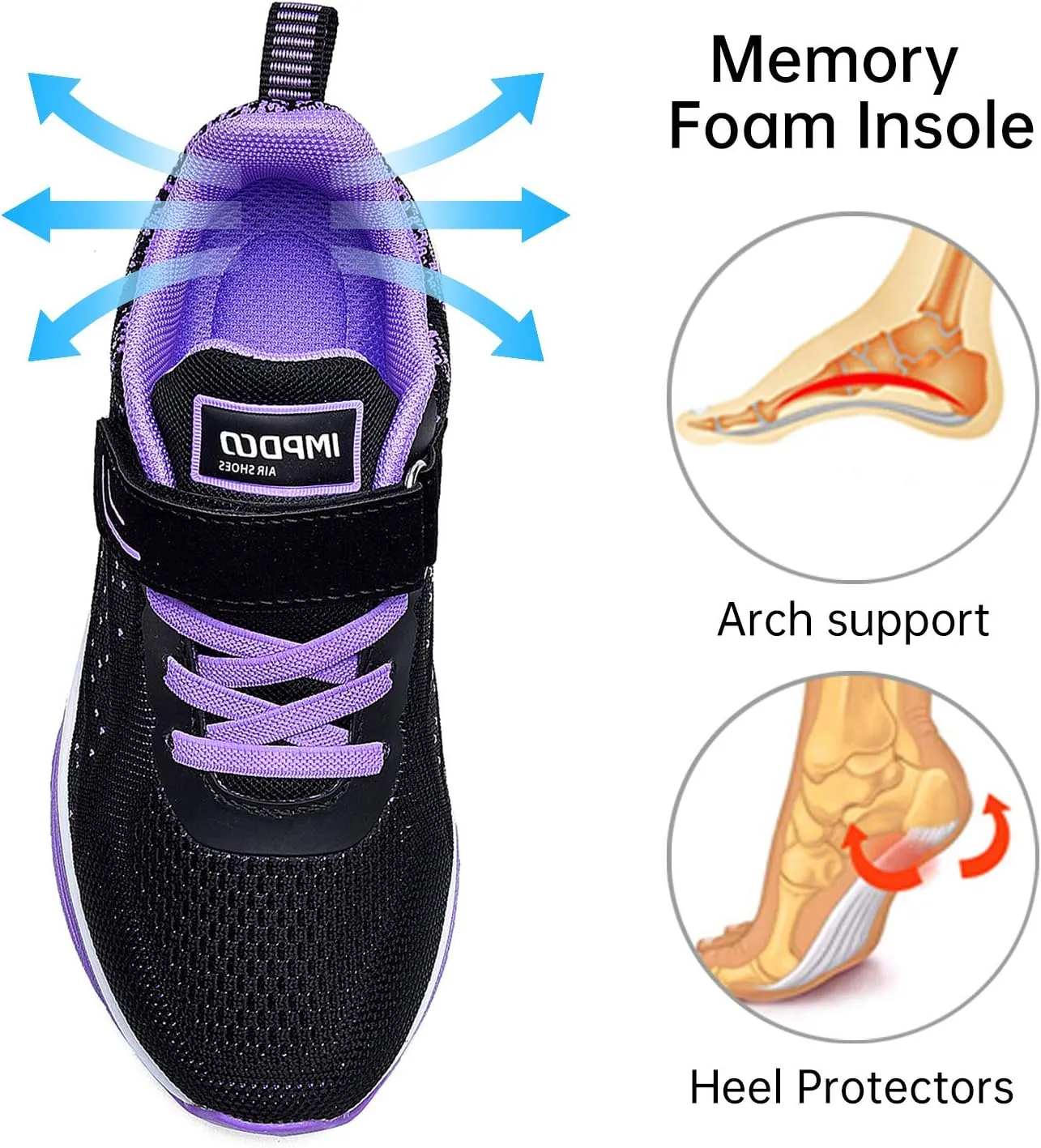 Autper Kids Air Tennis Running Shoes Memory Foam Athletic Lightweight Sports Walking Sneakers for Boys Girls (Little Kid/Big Kid)