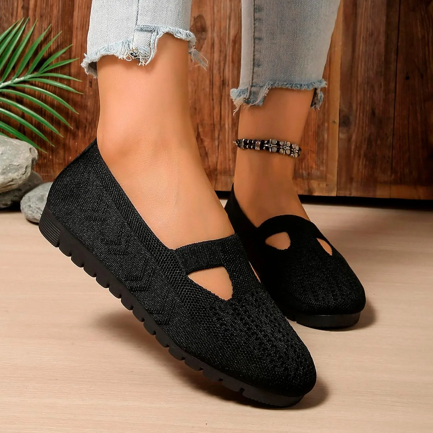 Ballet Flats Shoes for Women Wide Comfortable Round Toe Slip On Ballet Flats Casual Women's Flats for Walking Shoes