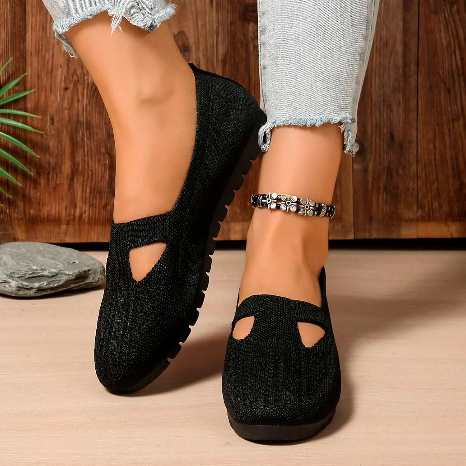 Ballet Flats Shoes for Women Wide Comfortable Round Toe Slip On Ballet Flats Casual Women's Flats for Walking Shoes