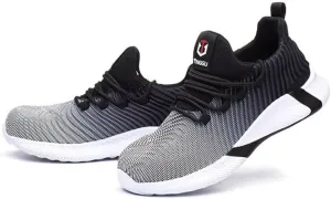 baobeijiadao Steel Toe Shoes for Men Women Arch Support Non-Slip Comfortable Lightweight Work Safety Shoes Puncture Proof Slip Resistant