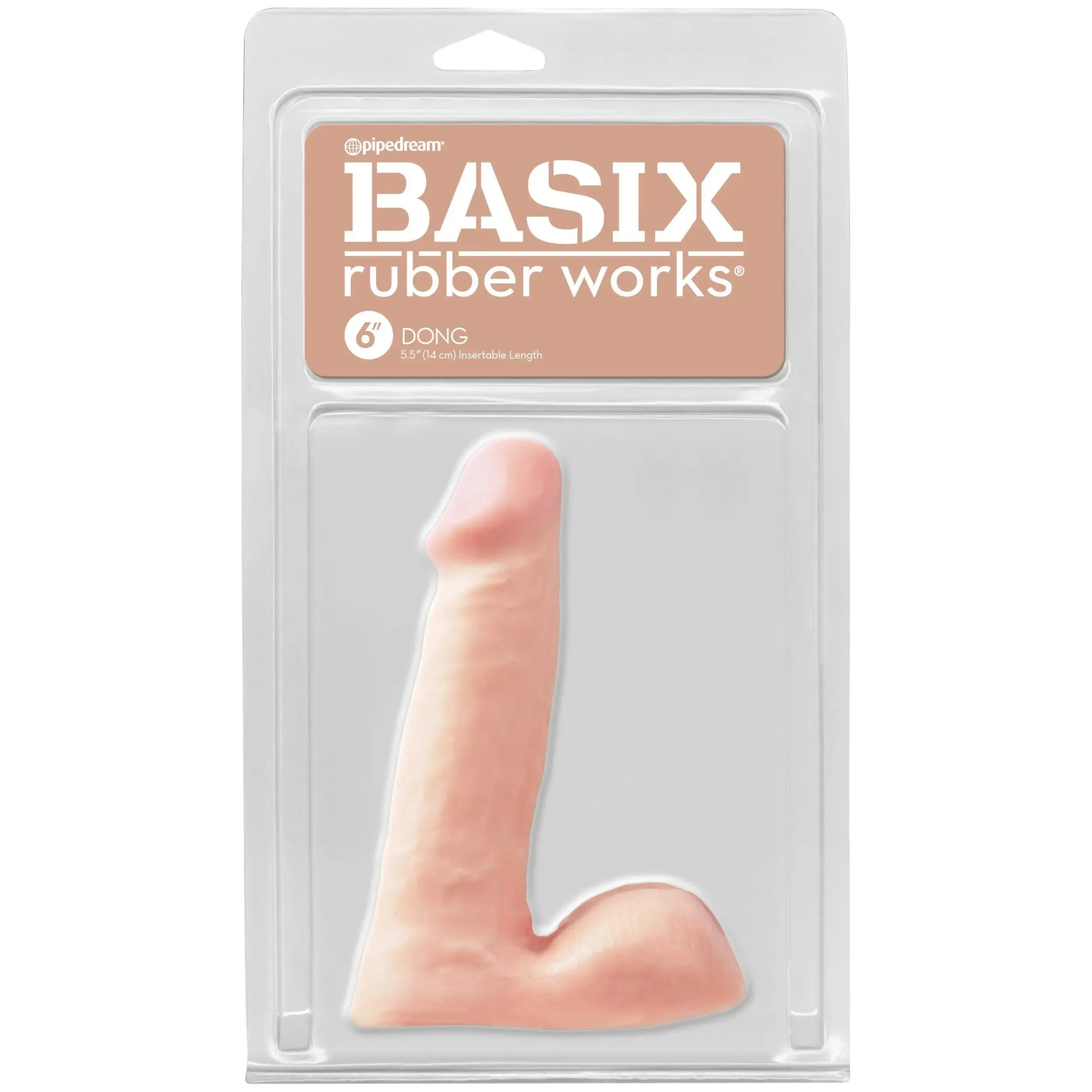Basix Rubber Works - 6 Inch Dong - Flesh