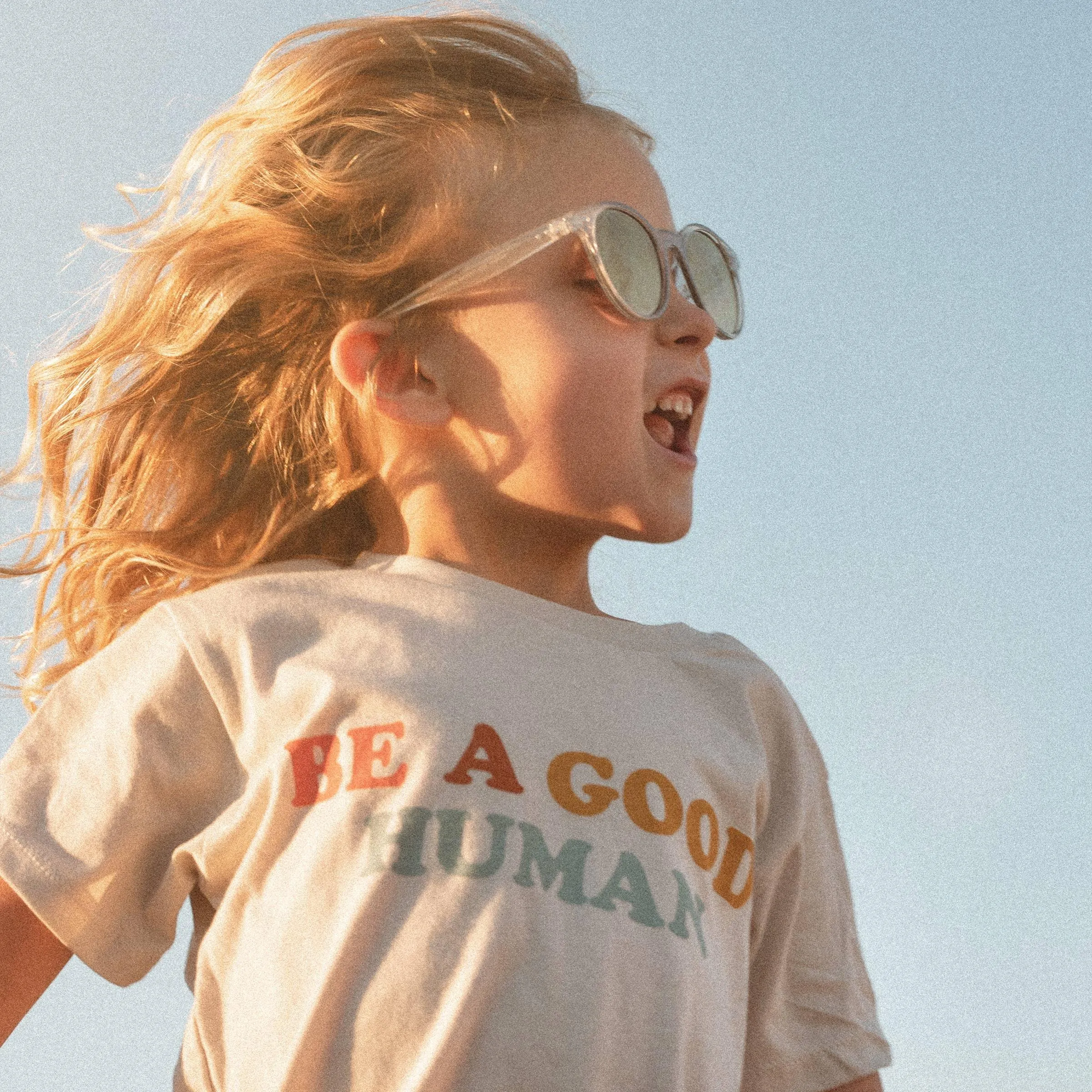 Be A Good Human Colorful Kids Tee Shirt