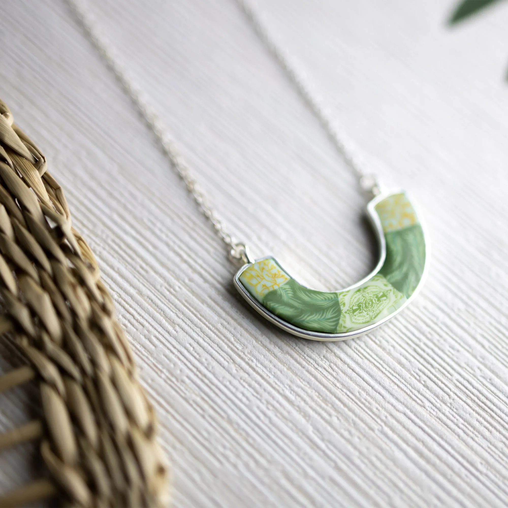 Bermuda Blue Reversible Cradle Necklace