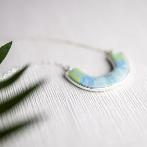 Bermuda Blue Reversible Cradle Necklace