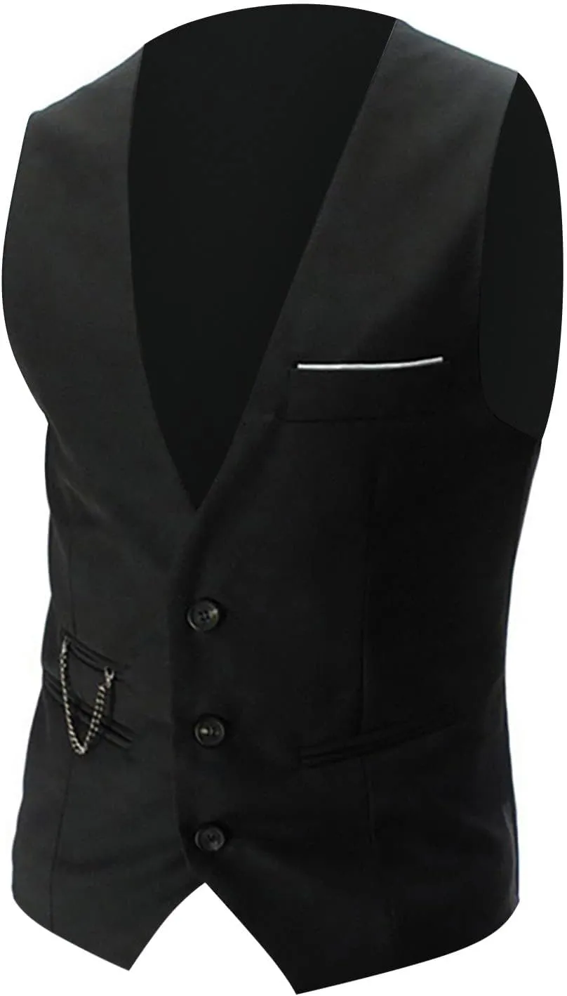 Black Vest 2024 V Neck Pocket Retro Color Vest Blouse With Button Suit Vest For Men Purple Vest For Men Mens Vest