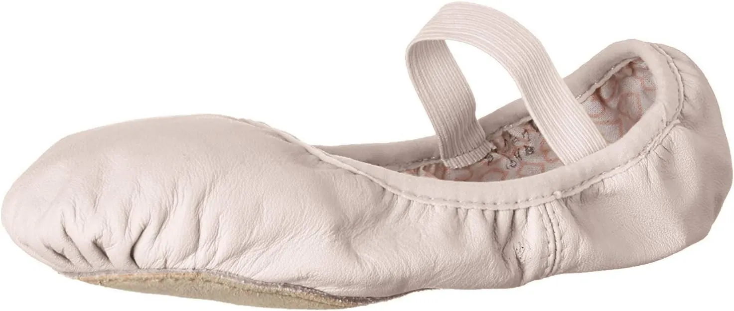 Bloch Child Ballet Shoes Girls Soft Leather Upper, Flexibility Full Suede Outsole, Pre-Sewn Elastic, 13.5 Wide Little Kid