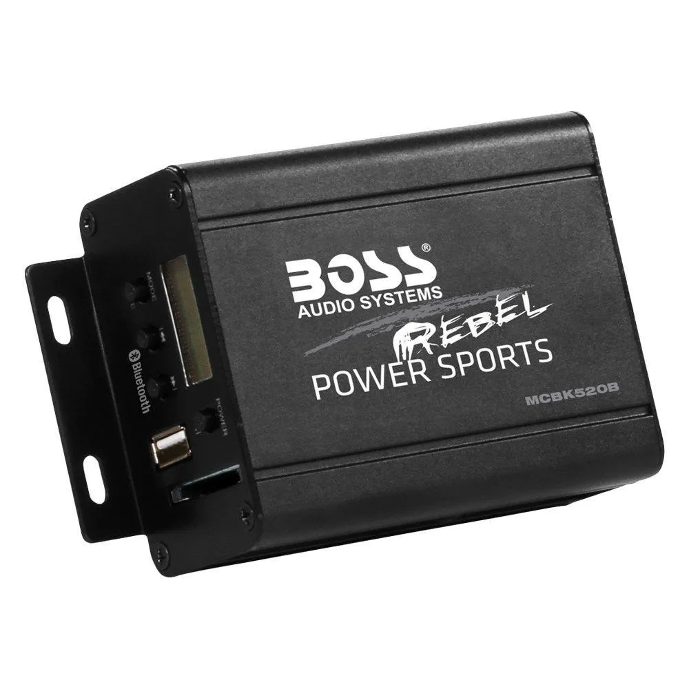 Boss Audio 3in Black 2-Channel Amplified Motorcycle/ATV 600W Weatherproof Speaker Kit