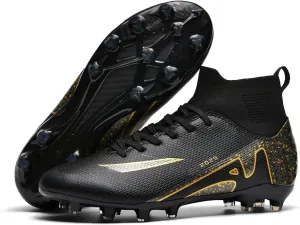Boys' and Girls' Soccer Shoes TF Training Shoe Breathable, Anti Slip, Lightweight Sports Cleats for Boys and Girls' Football Suitable for Artificial Grass