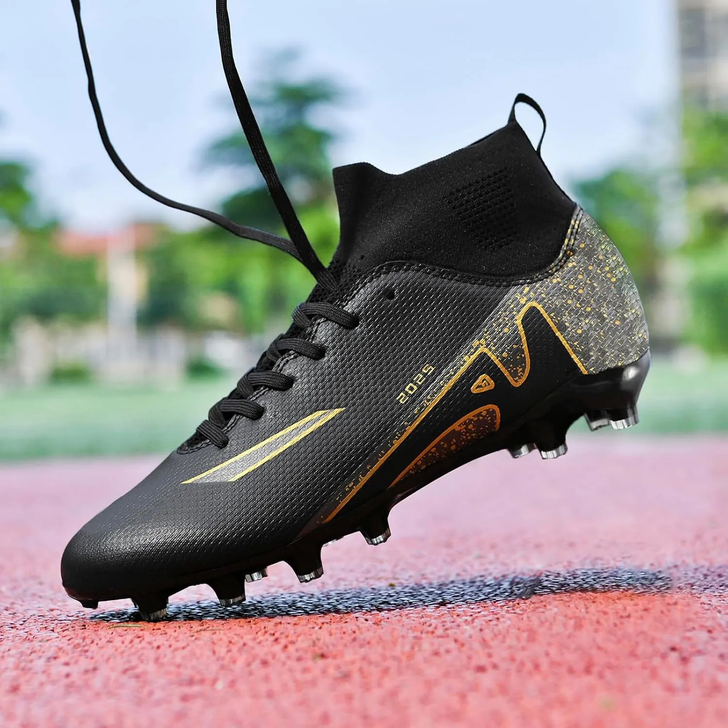 Boys' and Girls' Soccer Shoes TF Training Shoe Breathable, Anti Slip, Lightweight Sports Cleats for Boys and Girls' Football Suitable for Artificial Grass