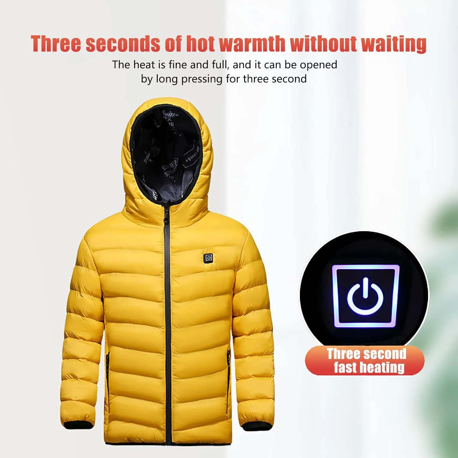 Boys Girls Heated Jacket Electric USB Rechargeable Outwear Children Hoodie Heated Coat Thermal Body Warmer Jackets