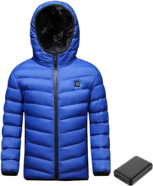 Boys Girls Heated Jacket Electric USB Rechargeable Outwear Children Hoodie Heated Coat Thermal Body Warmer Jackets