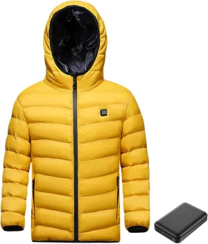 Boys Girls Heated Jacket Electric USB Rechargeable Outwear Children Hoodie Heated Coat Thermal Body Warmer Jackets