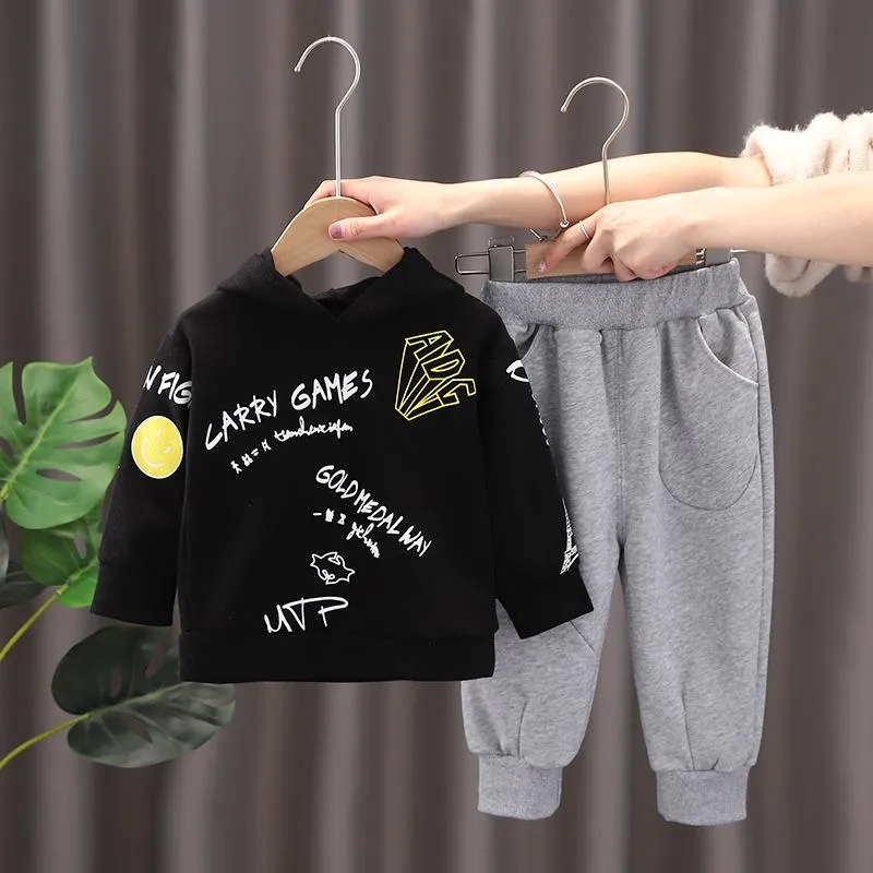 Boys spring and autumn vests suit two-piece set