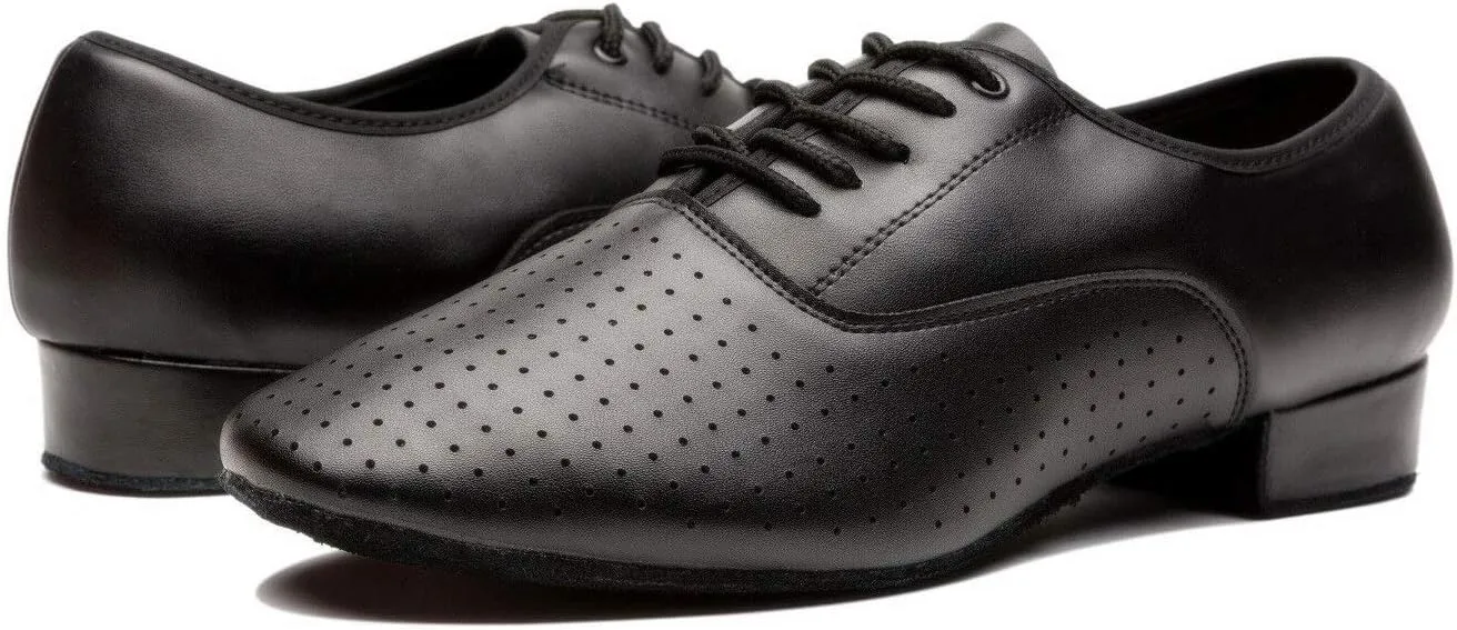Breathable Lace-up Dancing Leather Latin Shoes for Men Salsa, Tango,Ballroom,Viennese Waltz