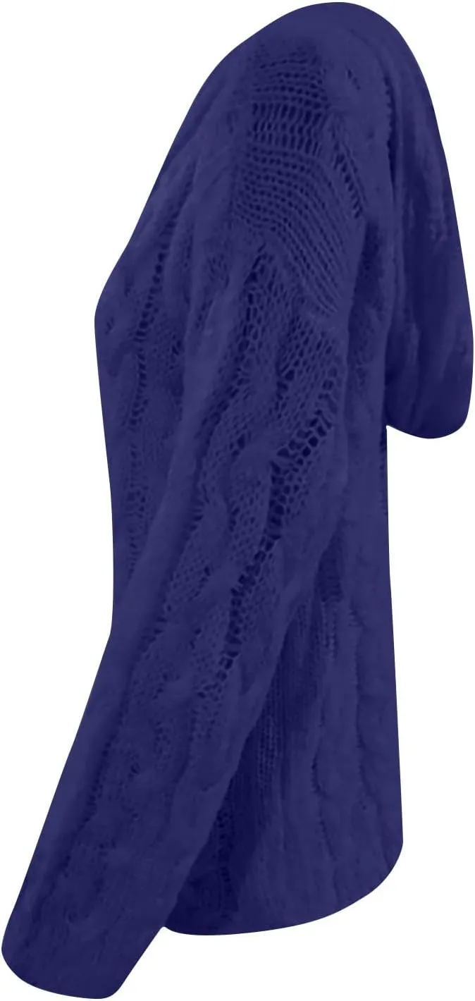 Cable Knit Sweater for Women Oversized Hoodie Sweaters Long Sleeve V Neck Pullover Top Loose Hooded Jumper Knitwear