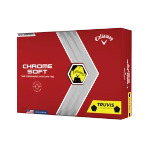 Callaway 2022 Chrome Soft Golf Balls Yellow Truvis 12 Pack