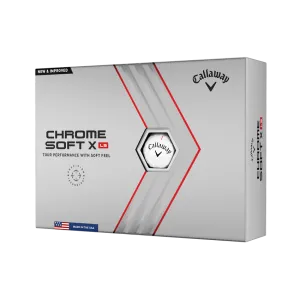 Callaway 2022 Chrome Soft X LS Golf Balls White 12 Pack