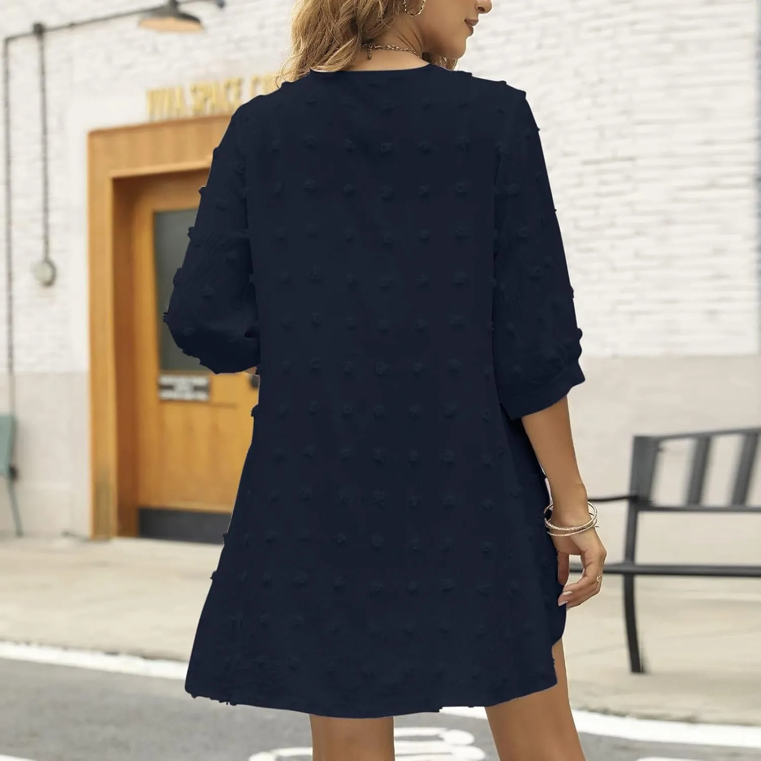 Cardigan for Women Dressy Fall 3/4 Sleeve Open Front Lightweight Cardigans Casual Swiss Dot Chiffon Beach Coverups