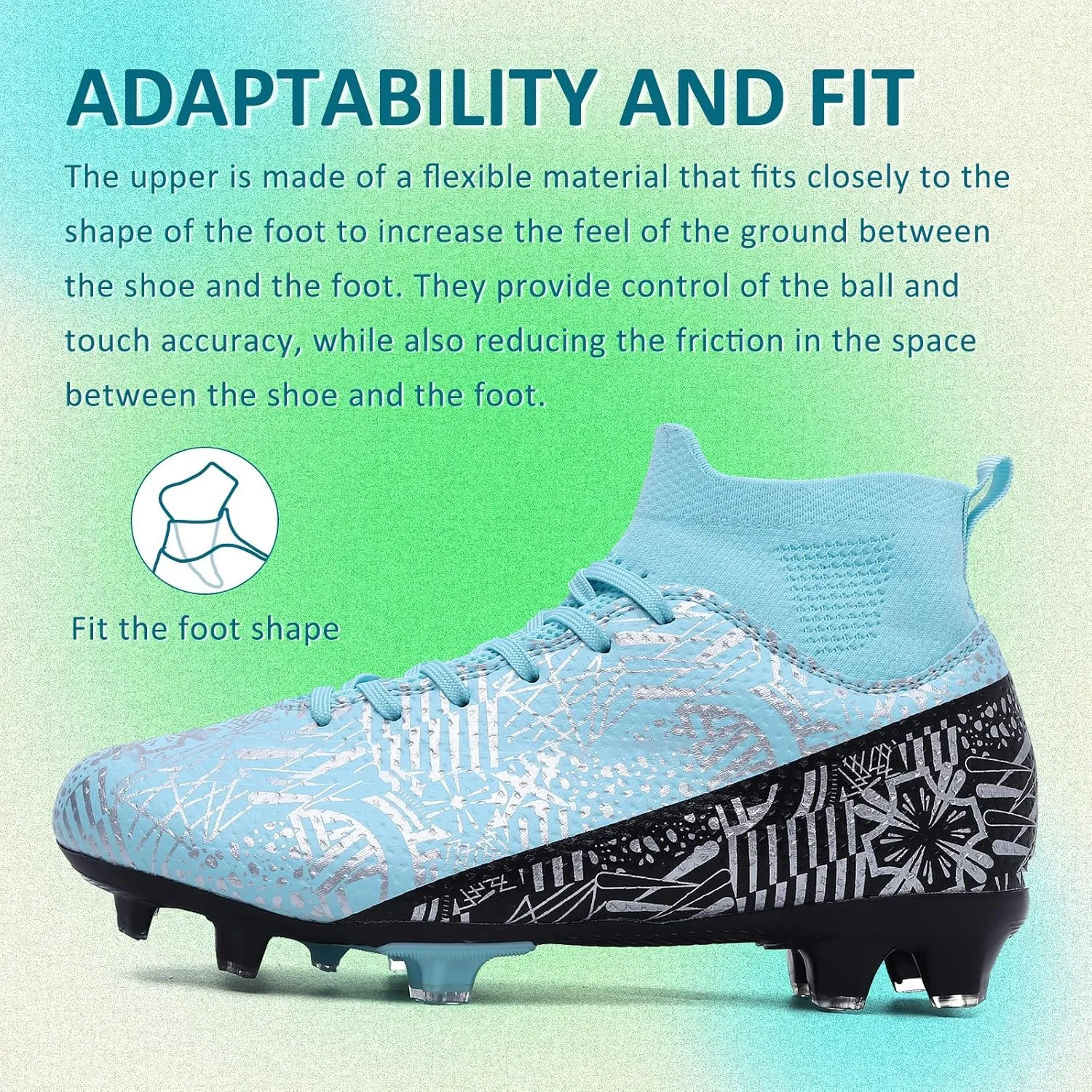 CBUSTER Soccer Cleats Mens Women Indoor Outdoor Soccer Shoes for Big Boy AG/FG