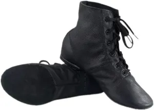 Cheapdancing Childrens Practice Dancing Shoes Soft Leather Flat Lace-up Jazz Boots (Little Kid/Big Kid)