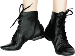 Cheapdancing Mens & Women's Practice Dancing Shoes Soft Leather Flat Jazz Boots (Black, Adult, Men, 5.5, Numeric, US Footwear Size System, Medium)