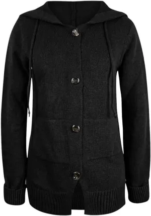 ChicCrate Fall Sweaters for Women Trendy Chunky Knit Open Front Cardigan Button Down Long Sleeve Shirt Loose Plus Size Tops